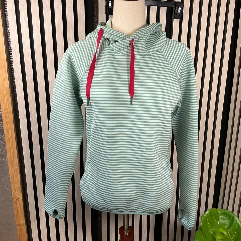 Columbia Omni-Wick Striped Hoodie in Teal